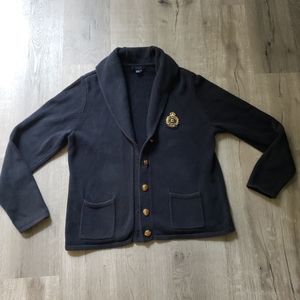 Chaps drak blue knit cardigan